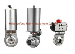 Best SUS304/316L Sanitary Stainless Steel Pneumatic Butterfly Valve wholesale