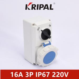 China Nylon Material IP67 3P 4P 5P 32A Interlocked Switch Socket IEC standard on sale