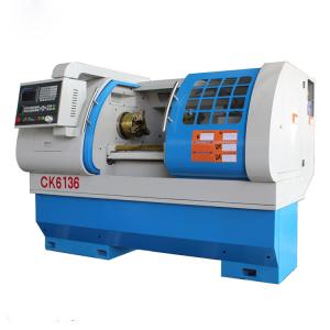 CK6136 CNC Lathe Machine / Lathe Bar Feeder Automatic Feeding With Hydraulic Chuck