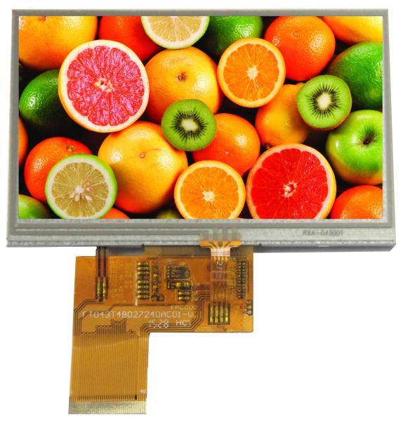 Cheap 250nits 4.3 Inch Tft Lcd Display Module 480x272 Dots RGB Interface With Resistive Touch Panel for sale