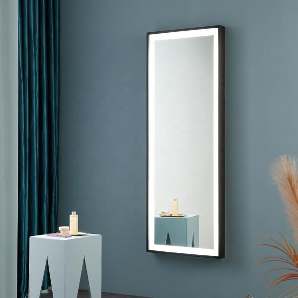Cheap Wooden Frame Full Length Illuminated Mirror Custom Adjustable Lighting for sale