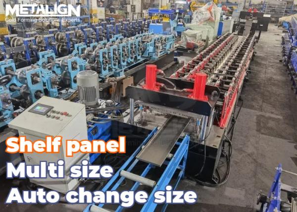 Cheap Special Folded Egde Rack Panel Shelf Panel Roll Forming Machine 6m/Min 15Kw for sale