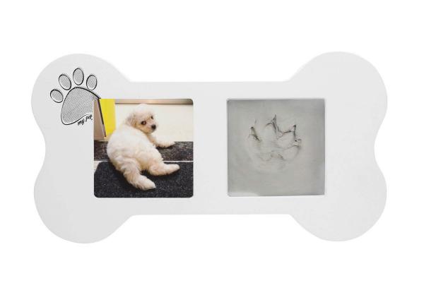 Cheap Pet Paw Prints Keepsake Desk Photo Frames Clay Imprint Kit For Wall Hanging for sale