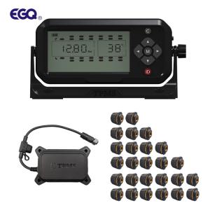 26 wheels external sensors truck TPMS  system with repeater