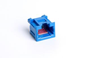 China Blue Pbt Ul94v-0 Fcc Part 8p8c Pcb Mount Rj45 Connector UnShield TM52T811SXX4Z on sale