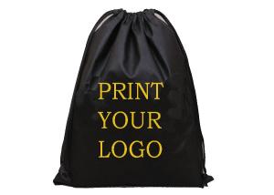 China Durable Custom Shopping Bags , 190T Polyester Drawstring Cinch Backpack on sale
