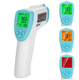 Cheap Multi Functional Non Contact Infrared Thermometer With 3 Color Backlight LCD Display for sale