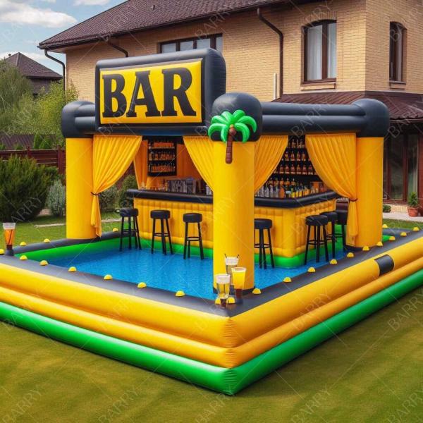 Cheap New Design Awesome Inflatable Pool Bar Inflatable Pub House Tent Inflatable Pool Bar Floating Inflatable Pool Pub Bar for sale