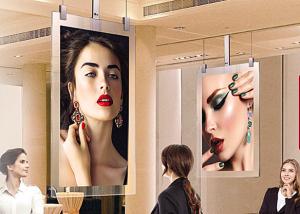 Hanging Transparent OLED Panel Display , Colorful See Through Touch Screen