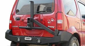 Best Jimny Sport C rear bumper with spare tire rack 4x4 Tail Bumper for Jimny auto steel sport bumper wholesale