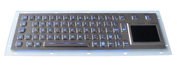 Cheap Metal Backlit USB Keyboard / Backlit Mechanical Keyboard With Ruggedized Touchpad for sale