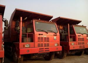 Unloading Dump Truck 371 hp driver 6x4 mining dump truck / tipper truck howo brand