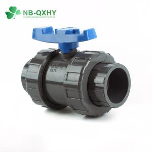 2021 Original Deep Gray QX Double Union Plastic Ball Valve with QX Design