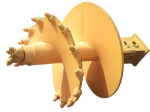 Conical Auger Drilling Bucket , Auger Bucket Optimized Teeth Angle  Movable Pilot Holder