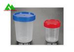 Medical Plastic Specimen Jars With Lids , Sterile Urine Specimen Cups For