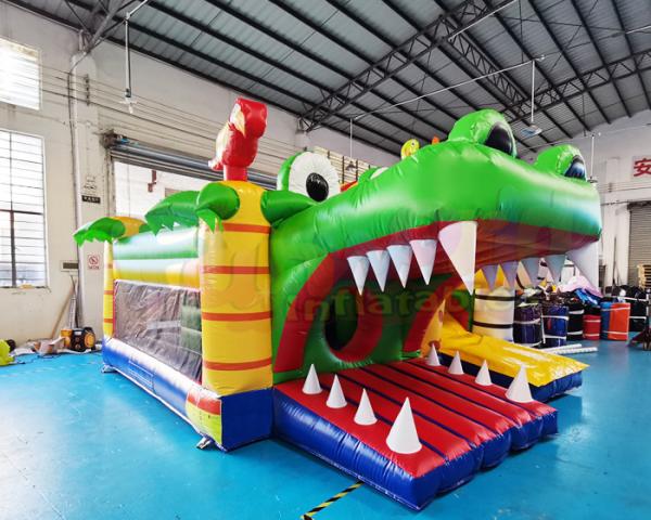 Cheap Alligator Bouncy Castle Inflatable Bouncer Slide Digital Printing for sale