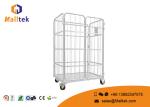 Four Side Logistics Trolley Transports Foldable Frame Metal Security Wire Mesh