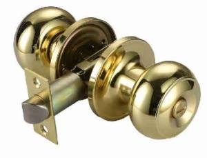 Changeable Square Corner Faceplate Knob Door Lock with Antitheft Standard A and Full Lip D-shape Strike