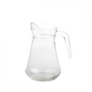 China 1 Liter Glass Water Pitcher Customized Glass Water Carafe Transparent on sale