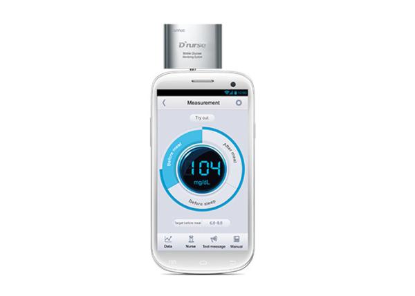 Cheap D NURSE Mobile Glucose Meter Testing Machine With Data Transfer Function / APP for sale