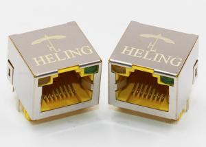 Best Ethernet Router Through Hole PCB Connector Brass Shielded Built - In LED Indicator wholesale