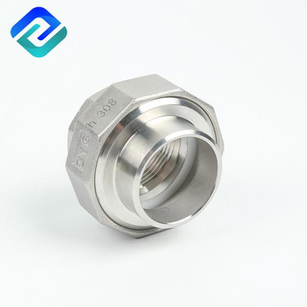 Cheap CF8M Stainless Steel Threaded Pipe Union   Fittings for sale