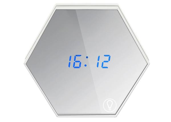 Cheap Multi-function Led Digital Alarm Clock Night Light Temperature Display Mirror Thermometer Touch Sensing Table Lamp for sale