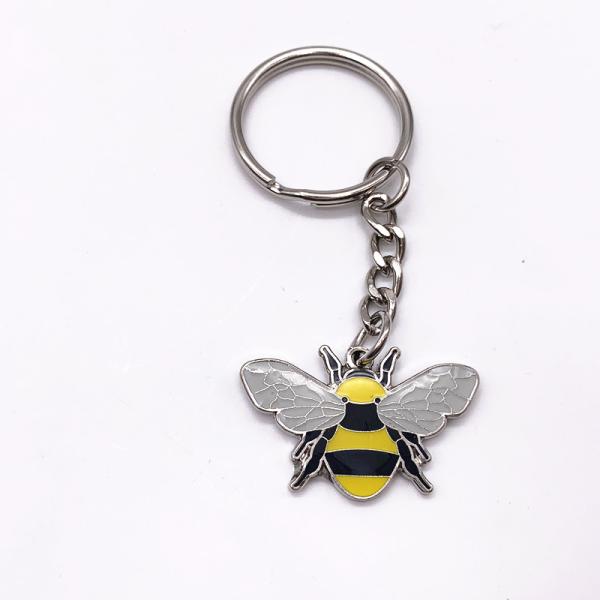 Cheap Butterfly Shape Custom Metal Keychains , Soft Enamel Keychain With Epoxy for sale