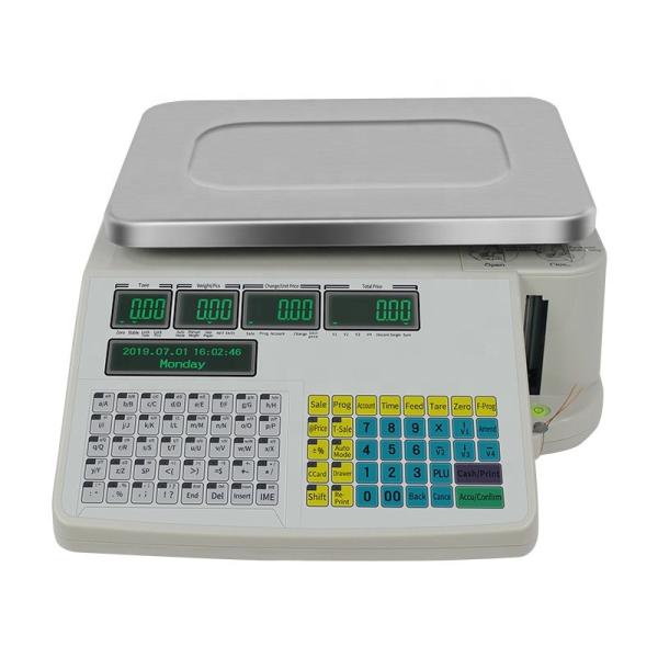 Cheap Double Screen Barcode Weight Machine , APP Control Label Printing Scale for sale