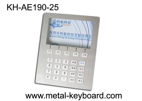 Cheap Custom Layout Stainless Steel Keyboard  ,  Digital Kiosk Keypad with 25 Keys for sale