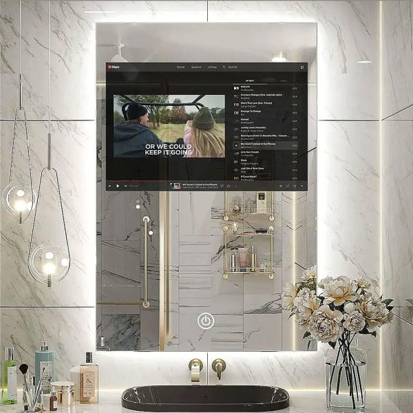 Cheap Multifunctional Illuminated Smart Mirror With 176 Degree Maximum Viewing Angle for sale