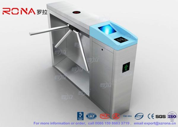 Cheap Pedestrian Access Half Height Tripod Turnstile With Bar Code Ticket System for sale