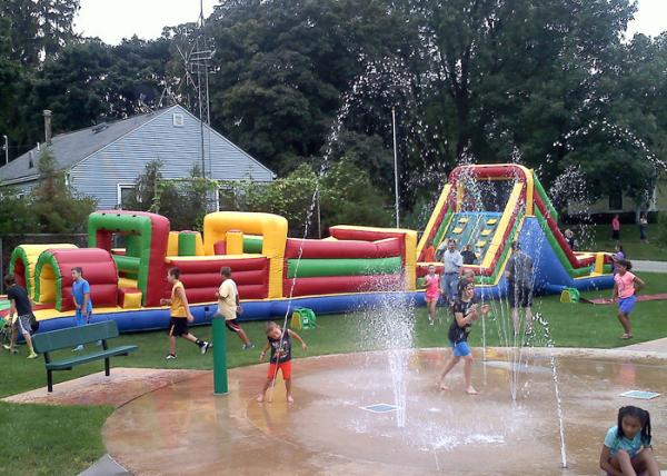 Cheap Adventure Obstacle Course , Assault Course Bouncy Castles / Inflatable Obstacle Course for sale