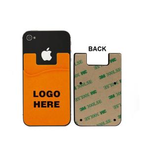 Best Universal Silicone 3M Adhesive Sticker Pouch Credit Card Case Holder Pocket Sleeve for iPhone 6s 6 5s 5 Samsung Galaxy S wholesale