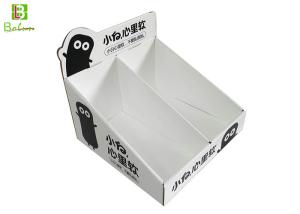 Cardboard Countertop Point Of Purchase Displays 2 Segments With Logo Header