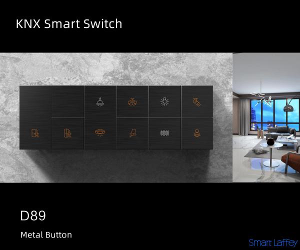 Cheap Metal KNX Wall Switch Multiple Color Options 2 / 3 / 4 Conjoined Style for sale