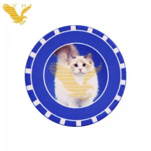 Best 10g 100pcs Custom Ceramic Poker Chip Set Casino Night Party Supplies Pet Cat Poker Chips wholesale
