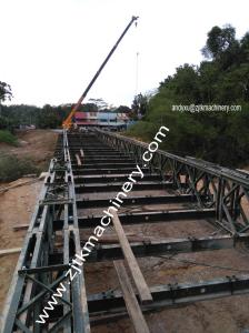Painted Steel bridge，Bailey Bridge , Single lane 3.15m~4.2m,Span 9~60m ,loading Hs20,HS25