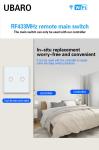 2 Button Wifi Button Switch Plastic Shell 433mhz Button Tempered Glass Panel