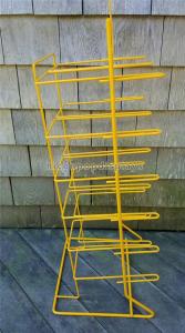 Best Yellow Wire Flooring Display Stands , Custom Cheese Store Food Display Rack wholesale