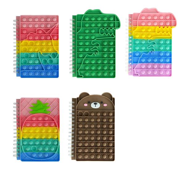 Cheap A6 A5 Silicone Cover Notepads And Stationery Push Bubble Notebook for sale