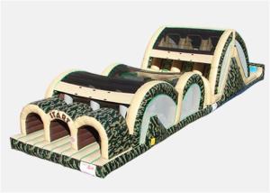 Best Rent Playground Inflatable Military Obstacle Course With Three Lanes wholesale