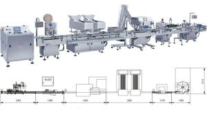 75mm Automatic Tablet Counting Machine 500ml Pill Capping Machine