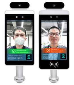 Best Android 7.1 Wall Mounted Access Control Terminal With Body Temperature Testing &amp; Face Recognotion wholesale