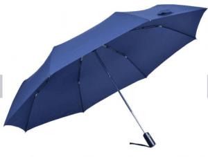 Best Blue Mens Folding Automatic Open Close Windproof Umbrella Plastic Cap Black Tips  wholesale