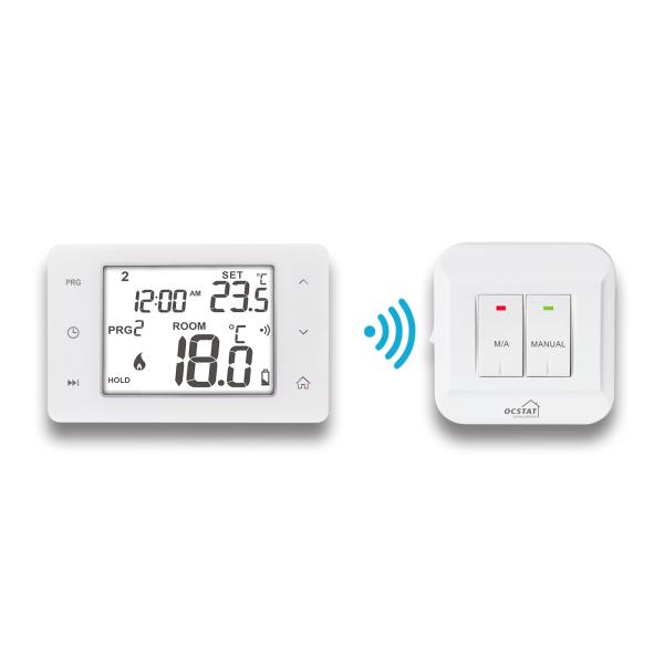 Cheap 7 Days Programmable Omron Relay Touch Screen Thermostat for sale