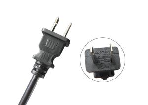 China 125v Ul Approved Power Cord Customized Length With 2pin Electric Plug on sale