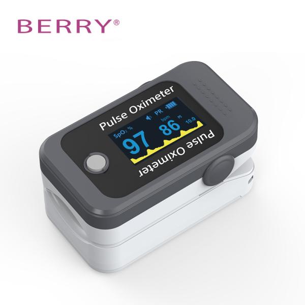Cheap Dual Color OLED Display Fingertip Pulse Oximeter Temperature 5℃-40℃ for sale