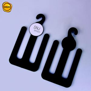 China Embossed Foil Printing Logo Custom Plastic Hangers 2mm 2.5mm Thick on sale