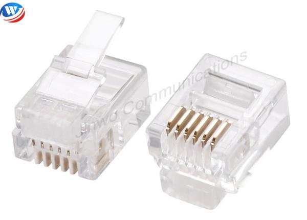 Cheap PC Material Modular Plug Boot 6P6C CAT3 Rj12 Modular Plug for sale